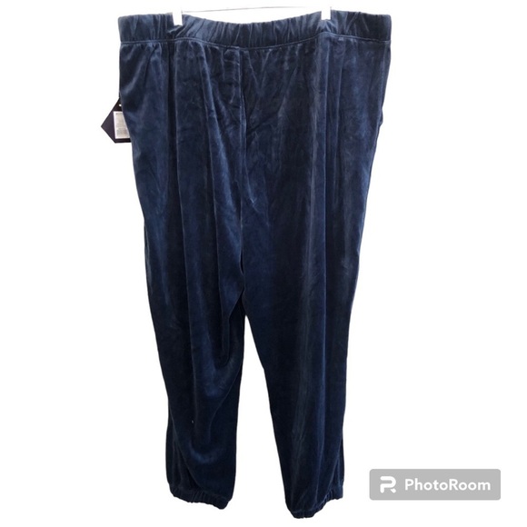 Ava & Viv Women’s Velvet High Rise Relaxed Joggers Pants Plus Size 2X - Picture 1 of 13